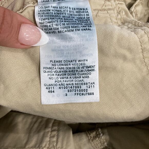 Levi’s Tan Khaki Color Rolled Hem Shorts Tonal Striped - Picture 11 of 14